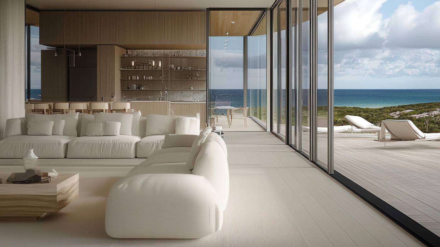 SOLIMAR apartment living room with sea view